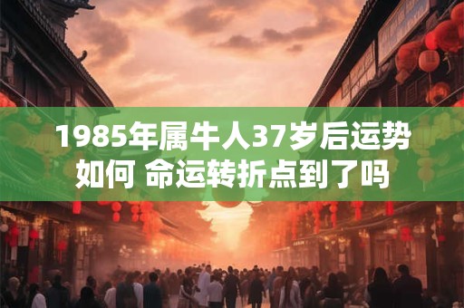 1985年属牛人37岁后运势如何 命运转折点到了吗