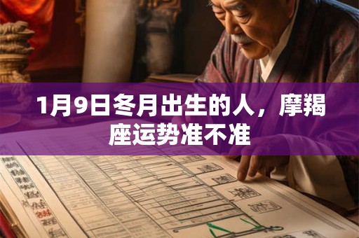 1月9日冬月出生的人，摩羯座运势准不准