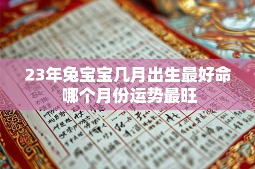 23年兔宝宝几月出生最好命 哪个月份运势最旺