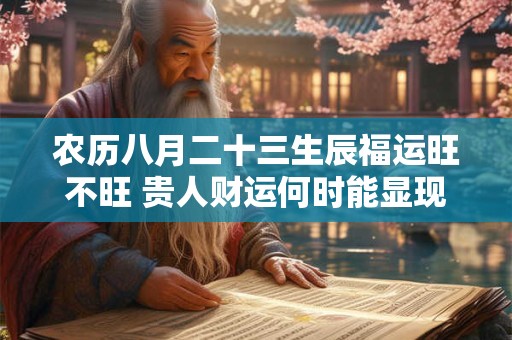 农历八月二十三生辰福运旺不旺 贵人财运何时能显现
