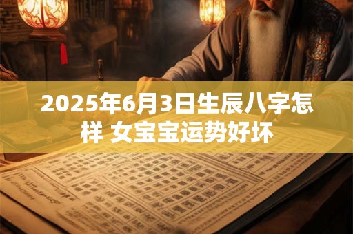 2025年6月3日生辰八字怎样 女宝宝运势好坏