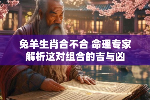 兔羊生肖合不合 命理专家解析这对组合的吉与凶