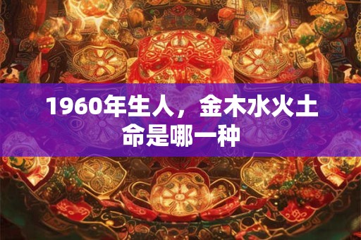 1960年生人，金木水火土命是哪一种