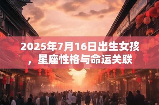 2025年7月16日出生女孩，星座性格与命运关联