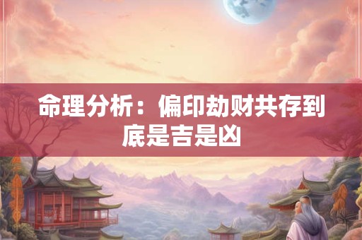 命理分析：偏印劫财共存到底是吉是凶