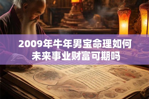 2009年牛年男宝命理如何 未来事业财富可期吗