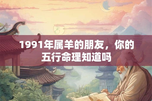 详细阅读:1991年属羊的朋友,你的五行命理知道吗 1991年属羊的朋友,你的五行命理知道吗