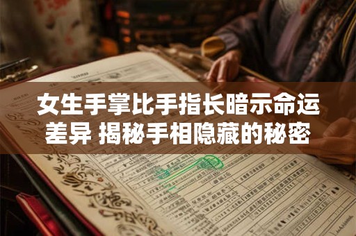 女生手掌比手指长暗示命运差异 揭秘手相隐藏的秘密