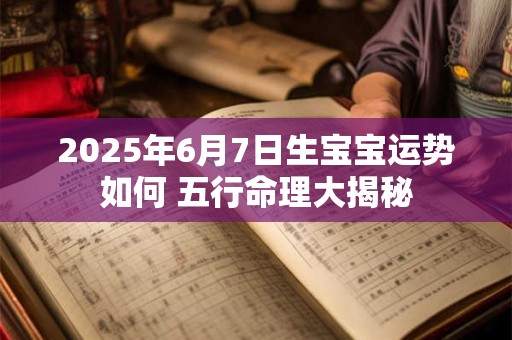 2025年6月7日生宝宝运势如何 五行命理大揭秘