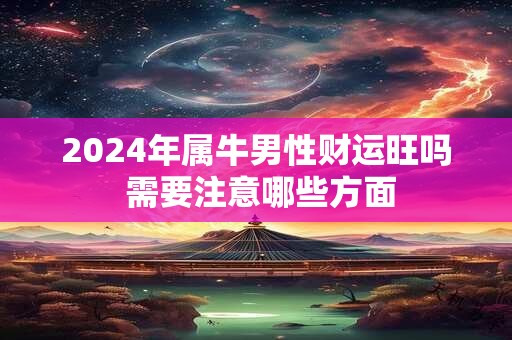 2024年属牛男性财运旺吗 需要注意哪些方面