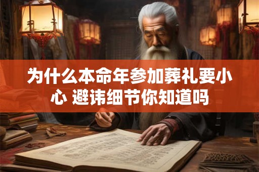 为什么本命年参加葬礼要小心 避讳细节你知道吗