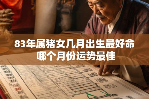 83年属猪女几月出生最好命 哪个月份运势最佳