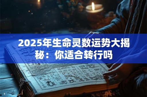 2025年生命灵数运势大揭秘：你适合转行吗