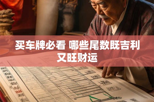 买车牌必看 哪些尾数既吉利又旺财运