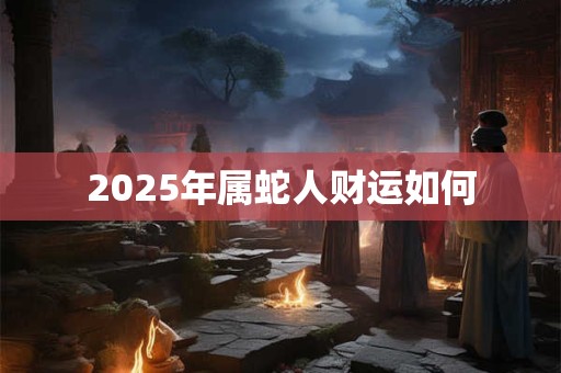2025年属蛇人财运如何