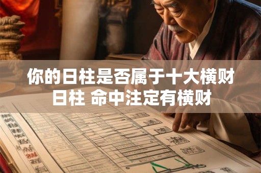 你的日柱是否属于十大横财日柱 命中注定有横财