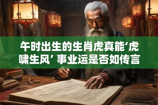 午时出生的生肖虎真能‘虎啸生风’ 事业运是否如传言般强势