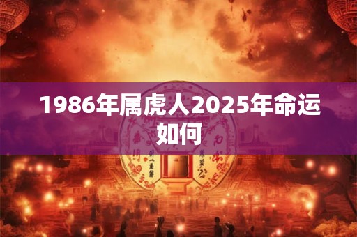 1986年属虎人2025年命运如何