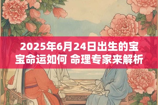 2025年6月24日出生的宝宝命运如何 命理专家来解析