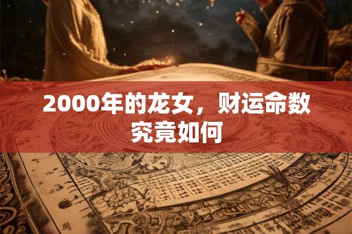 2000年的龙女，财运命数究竟如何