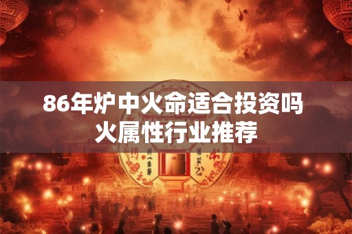86年炉中火命适合投资吗 火属性行业推荐