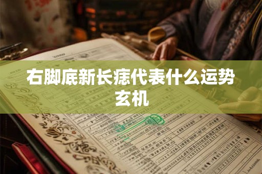右脚底新长痣代表什么运势玄机