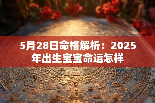 5月28日命格解析：2025年出生宝宝命运怎样