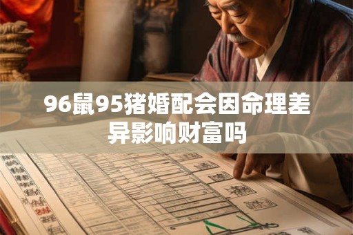 96鼠95猪婚配会因命理差异影响财富吗