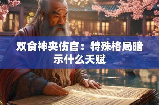 双食神夹伤官：特殊格局暗示什么天赋