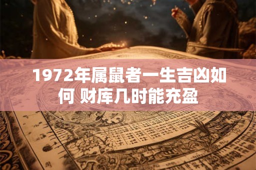 1972年属鼠者一生吉凶如何 财库几时能充盈