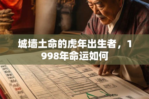 城墙土命的虎年出生者，1998年命运如何