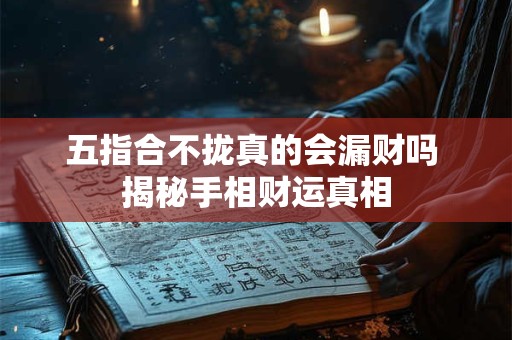 五指合不拢真的会漏财吗 揭秘手相财运真相