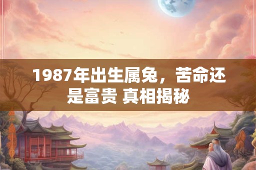 1987年出生属兔，苦命还是富贵 真相揭秘