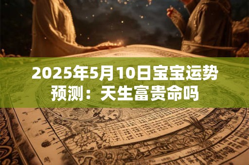 2025年5月10日宝宝运势预测：天生富贵命吗