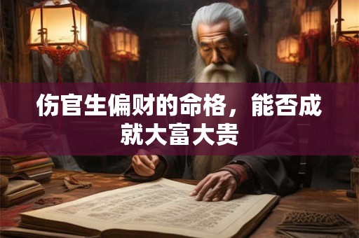 伤官生偏财的命格，能否成就大富大贵