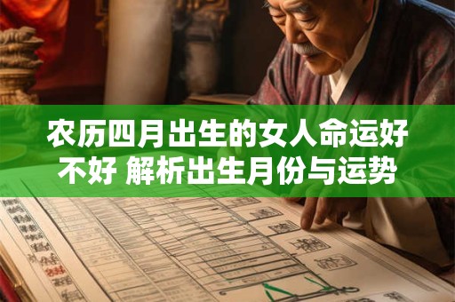 农历四月出生的女人命运好不好 解析出生月份与运势关系