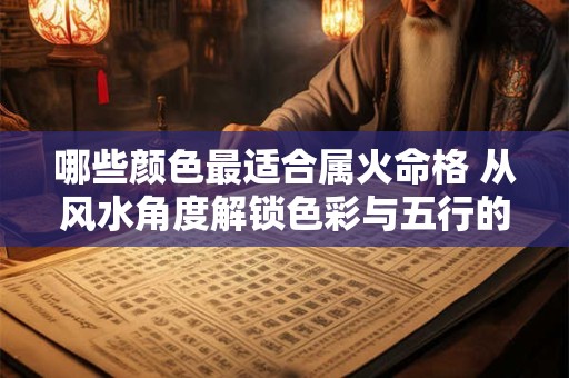 哪些颜色最适合属火命格 从风水角度解锁色彩与五行的生克关系