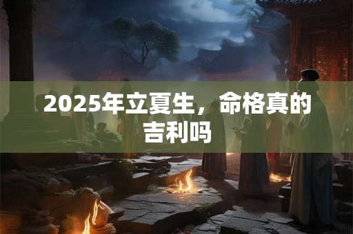 2025年立夏生，命格真的吉利吗