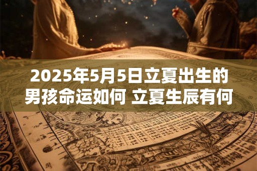 详细阅读:2025年5月5日立夏出生的男孩命运如何 立夏生辰有何特殊寓意 2025年5月5日立夏出生的男孩命运如何 立夏生辰有何特殊寓意