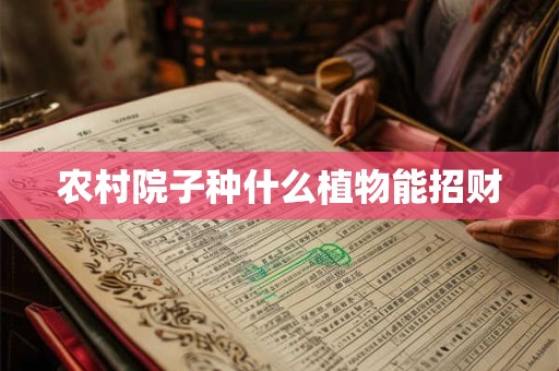 农村院子种什么植物能招财