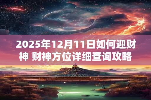 2025年12月11日如何迎财神 财神方位详细查询攻略来了