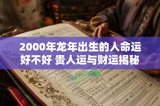 2000年龙年出生的人命运好不好 贵人运与财运揭秘
