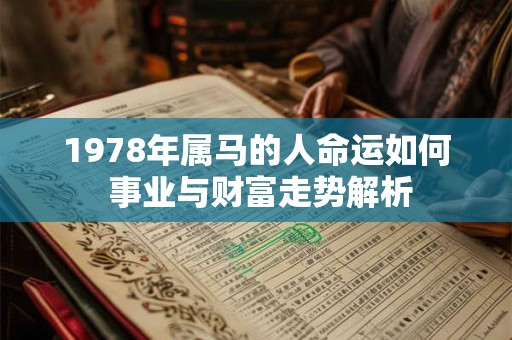 详细阅读:1978年属马的人命运如何 事业与财富走势解析 1978年属马的人命运如何 事业与财富走势解析