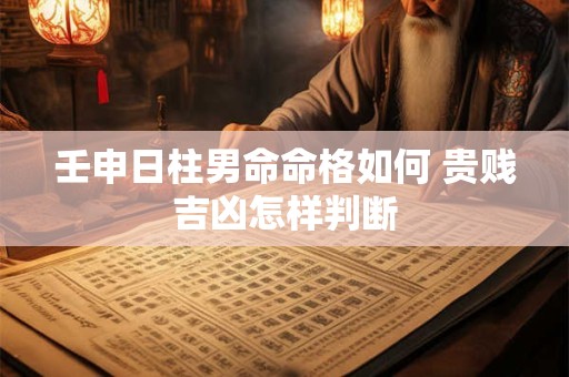 壬申日柱男命命格如何 贵贱吉凶怎样判断