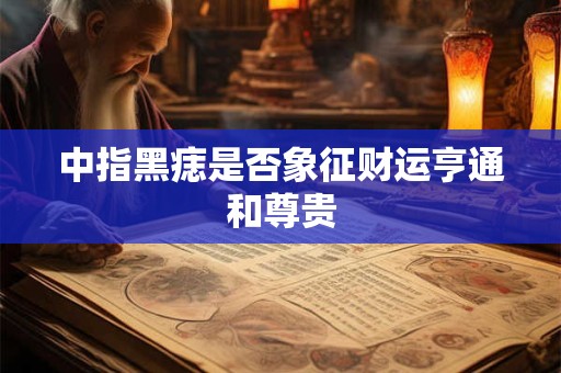 中指黑痣是否象征财运亨通和尊贵