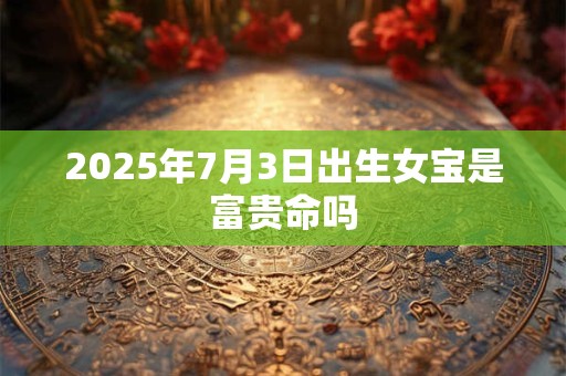 2025年7月3日出生女宝是富贵命吗