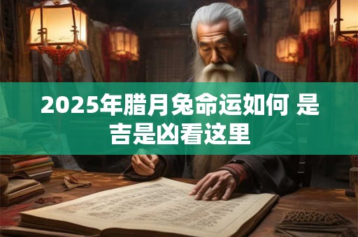 2025年腊月兔命运如何 是吉是凶看这里