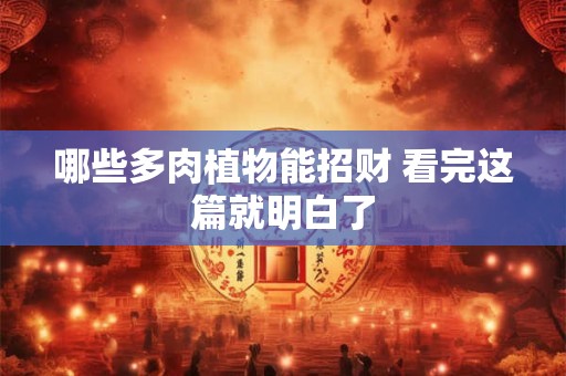 哪些多肉植物能招财 看完这篇就明白了