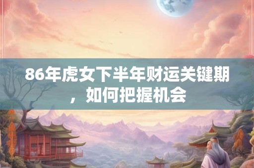 86年虎女下半年财运关键期，如何把握机会