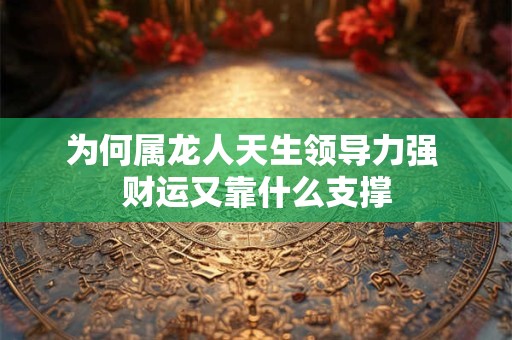 为何属龙人天生领导力强 财运又靠什么支撑